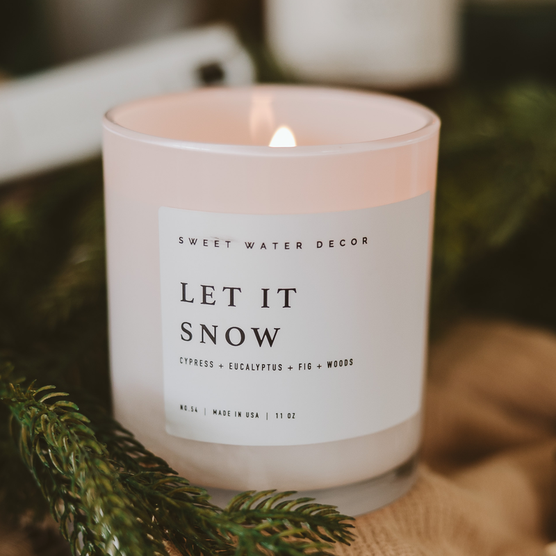 Let It Snow 11 oz Soy Candle - Christmas Decor & Gifts