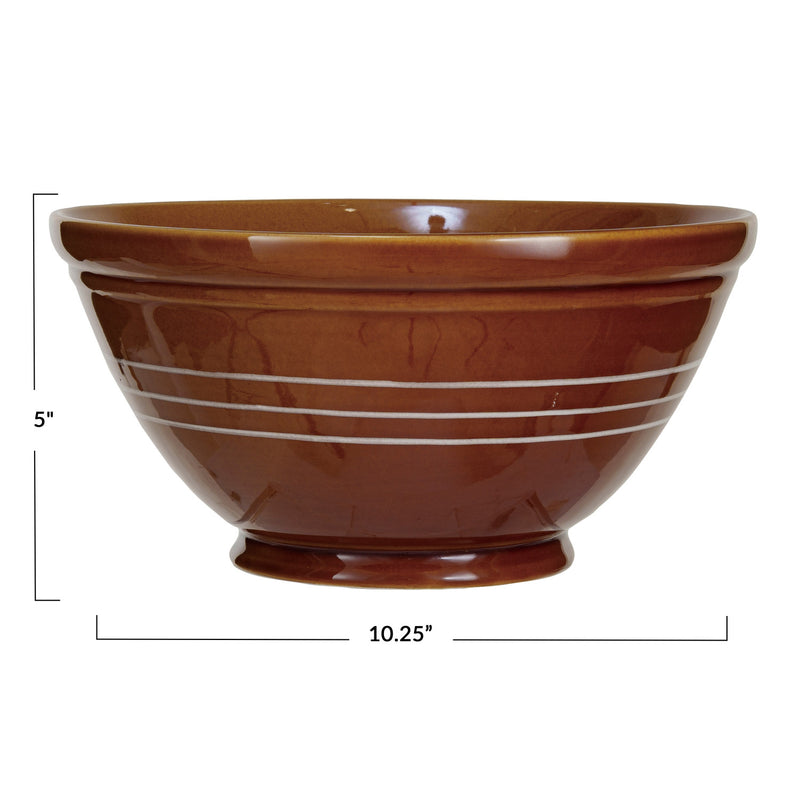 Rustic Stoneware Mixing Bowl