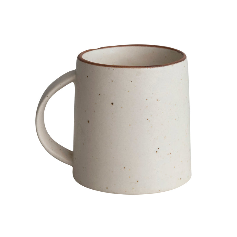 Stoneware Coffee Mug - Rustic Speckled White