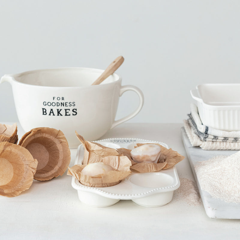 Stoneware Farmhouse Muffin Pan