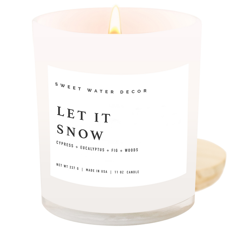 Let It Snow 11 oz Soy Candle - Christmas Decor & Gifts