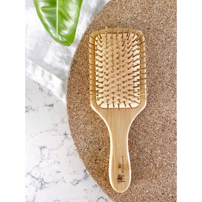 Bamboo Paddle Hairbrush - Mae It Be Home