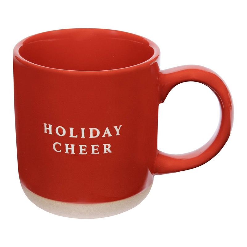 Holiday Cheer Stoneware Coffee Mug - Christmas Decor - Mae It Be Home