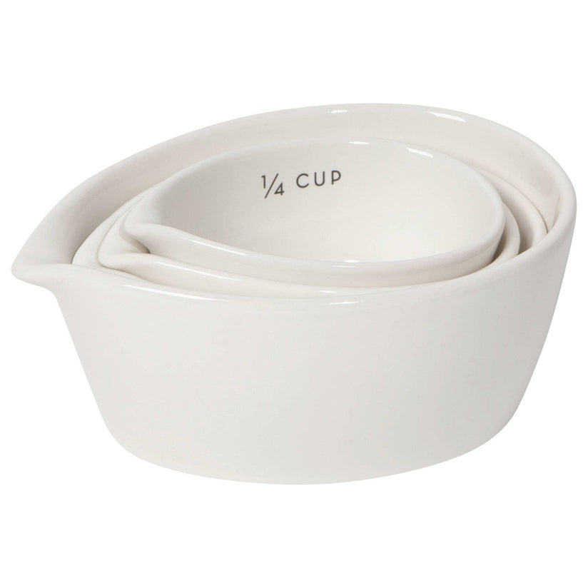 Ivory Stoneware Measuring Cups Set Of 4 Mae It Be Home 9752